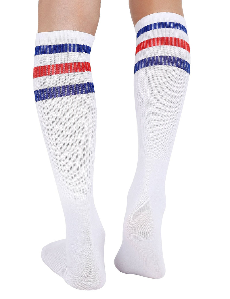 Joulli White Knee High Tube Socks 1-3 Pairs 3pairs Wbr ( 3 Pairs ) - BeesActive Australia