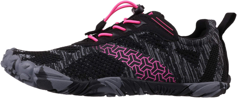 Joomra Women's Minimalist Trail Running Barefoot Shoes | Wide Toe Box | Zero Drop 5.5-6 A_rose Red/Knit - BeesActive Australia