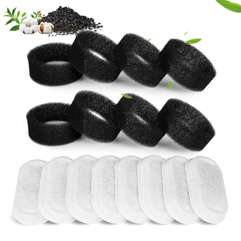 Cat Water Fountain Filters, Cat Fountain Filter Replacement for 67oz/2L Pet Water Fountain Stainless Steel, Dog Water Fountain 8 Replacement Filter&8 Sponge Filter - BeesActive Australia