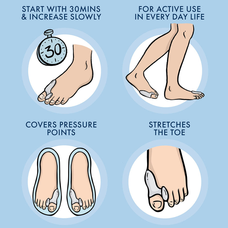 All Things Accessory 3 Pairs Gel Bunion Corrector Toe Protectors Straightener Separators Big Toe Spreader (6 pcs) - BeesActive Australia