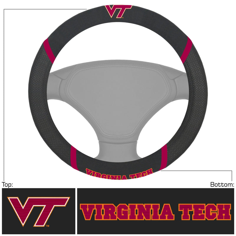 FANMATS 14939 NCAA Virginia Tech Hokies Polyester Steering Wheel Cover, 15"x15" - BeesActive Australia