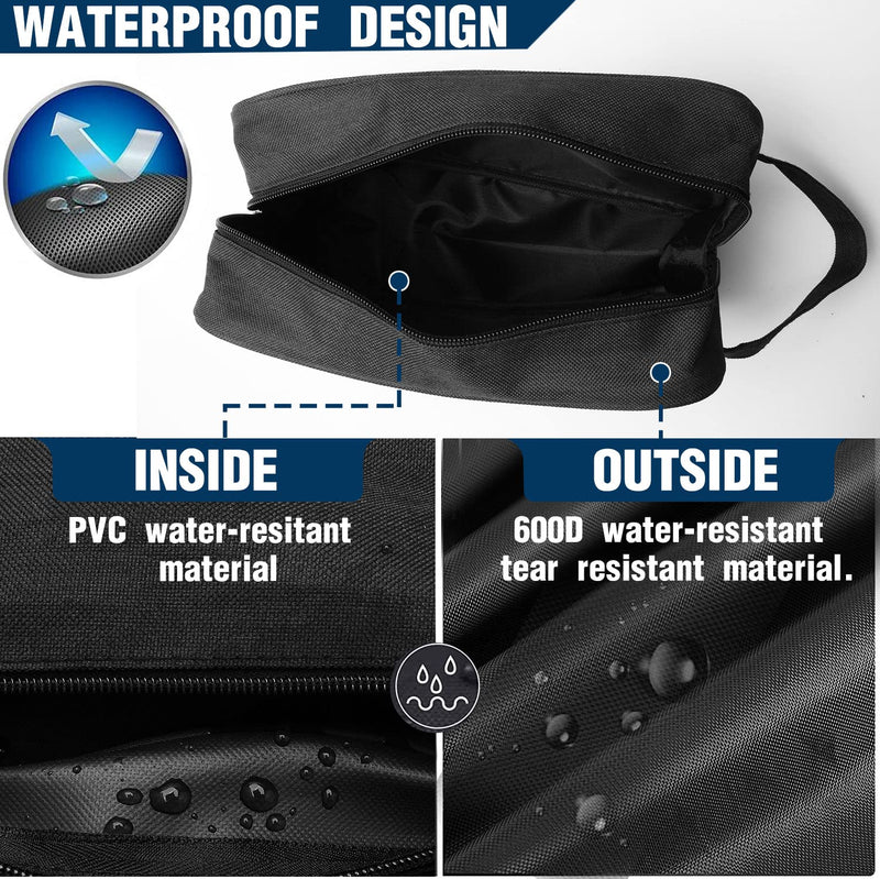 Toiletry Bag for Men Travel Wash Bags for Men Spacious Black Waterproof Shaving, Gym, Make up Bag for Men & Women - BeesActive Australia