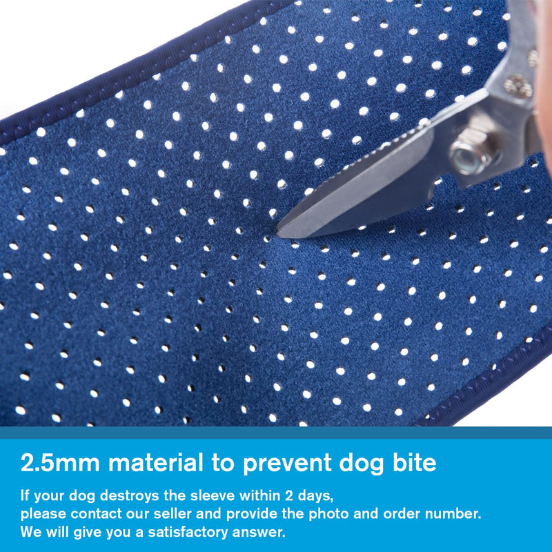 Coodeo Dog Recovery Sleeves, Cone Collar Alternative, Abrasion Resistant Dog Recovery Suit, Washable 2.5mm Thick and Waterproof, Pet Wounds Prevent Licking, Bite, Keep Dry XL Blue - BeesActive Australia