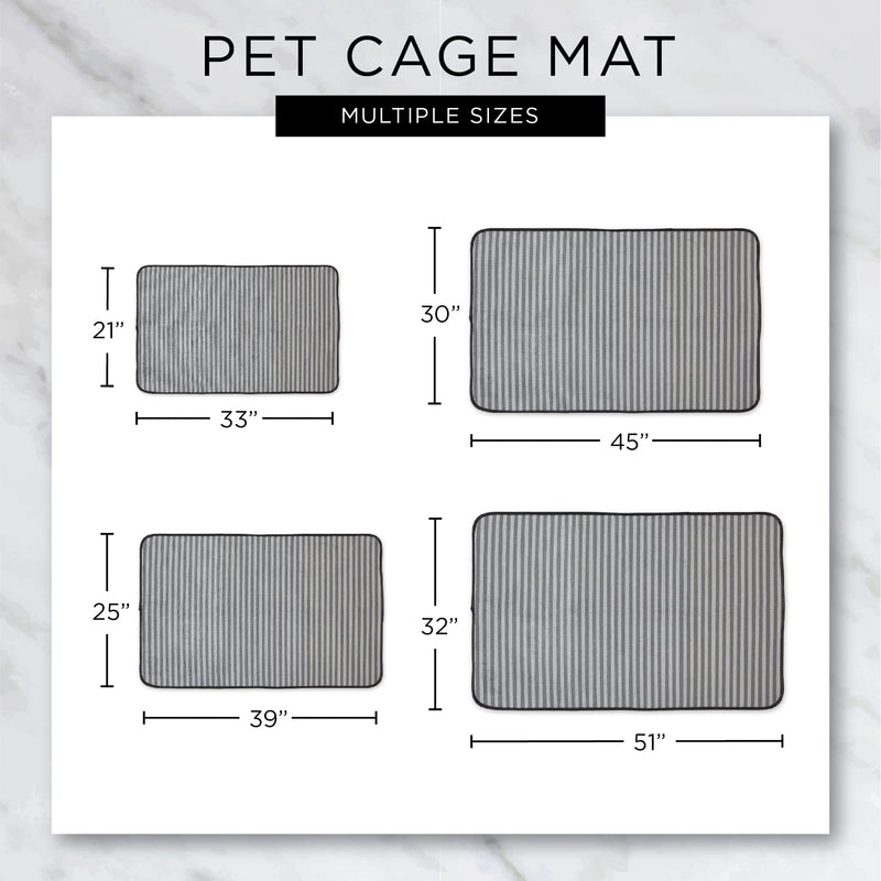 Bone Dry Striped Pet Cage Mat XXL Gray - BeesActive Australia