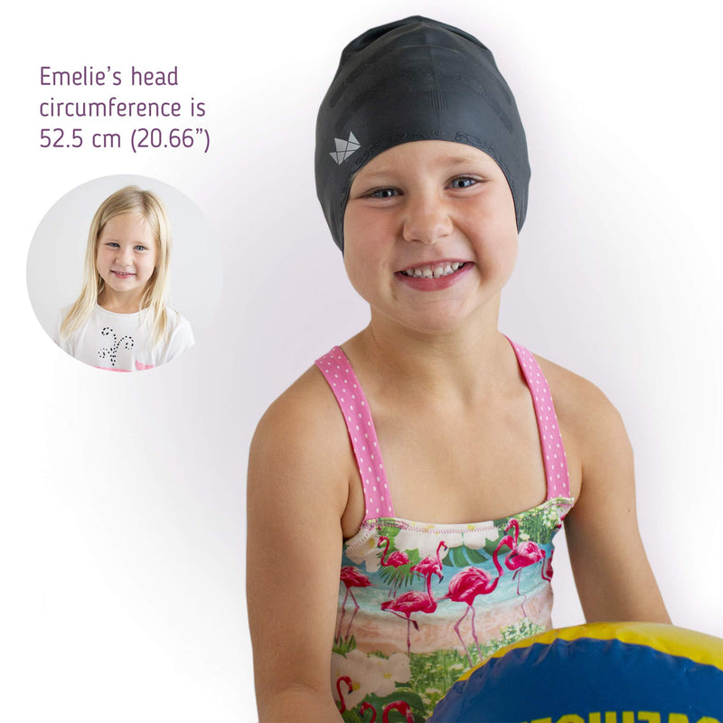 The Friendly Swede Silicone Long Hair Swim Caps - Durable Silicone Swimming Caps for Women and Swimmers (2 Pack) Blue + Black - BeesActive Australia