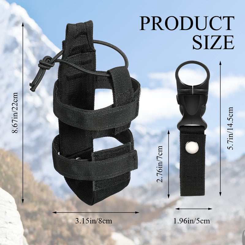 Lightweight MOLLE Bottle Carrier Tactical MOLLE Water Bottle Holder Black Military Water Bottle Pouch Portable Belt Bottle Holder with 3 Bottle Buckle Clip Water Bottle Accessories for Hunting Running - BeesActive Australia