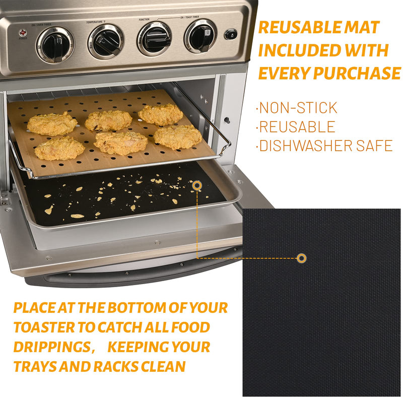 WMKGG 100 PCS Air Fryer Oven Liners, 13 x 12 inch Perforated Rectangular Air Fryer Parchment Paper Disposable Liners for Ninja Foodi Air Fryer, XL Air Fryer, Cuisinart, Breville Toaster Oven Rectangular 12*13 "-100 PCS - BeesActive Australia