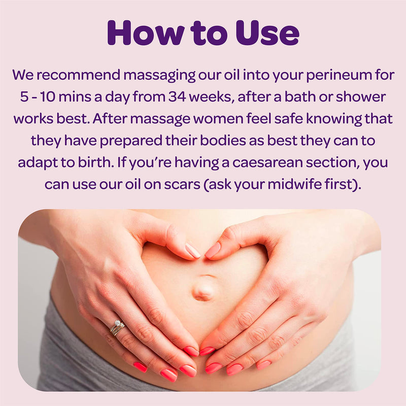 Motherlylove Perineal Massage Oil to Reduce Tears & Trauma in Pregnancy | Award Winning 100% Natural & Vegan Plant-Based Oils: Grape Seed, Jojoba & Avocado Oil + Vitamin E 30 ml (Pack of 1) - BeesActive Australia