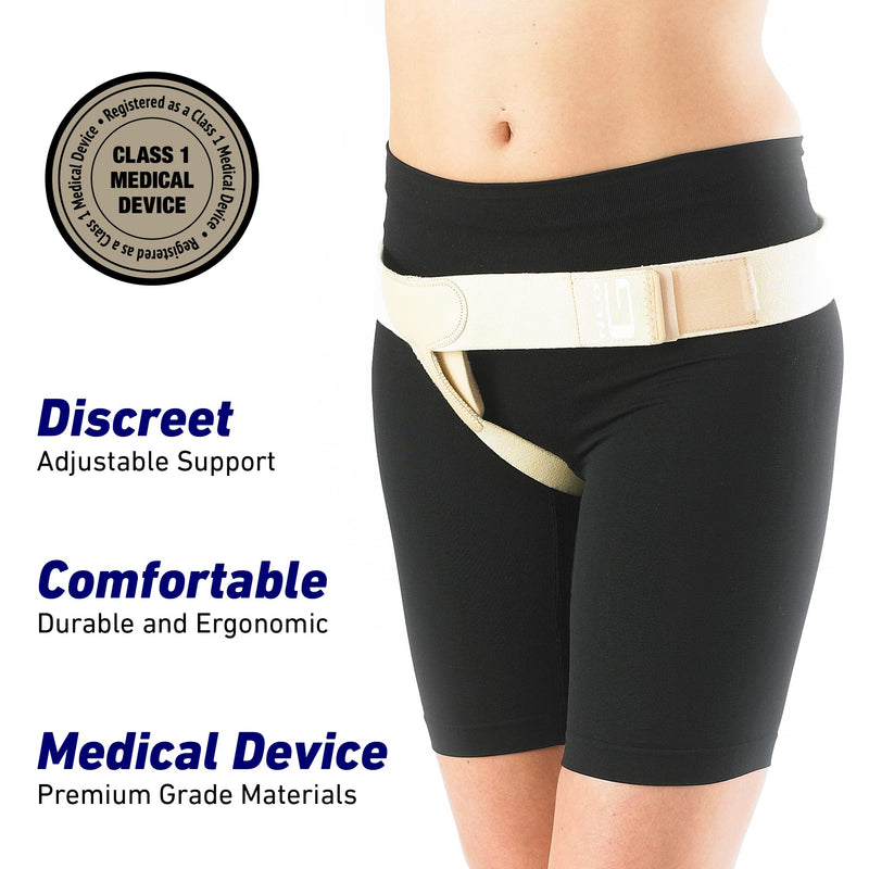 Neo-G Lower Hernia Support for Men and Women - Inguinal Hernia Support - Hernia Belt Reduces Symptoms of Overstrain & Exertion - Truss for Hernia Breathable & Adjustable - L - Right LARGE-RIGHT:Â 39.4 - 49.2 In / 100 - 125 cm - BeesActive Australia