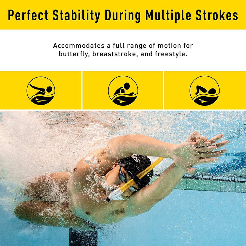 FINIS Original Center-Mount Swimmer's Snorkel for Lap Swimming and Swim Training, Yellow, Adult - BeesActive Australia