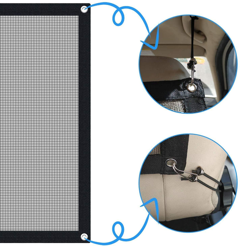 STARROAD-TIM Dog Car Barrier Vehicle Pet Barrier Backseat Mesh Dog Car Divider Net with Adjusting Rope and Hook Suitable for SUV Pickup and Small Car 43.3in x 23.62in - BeesActive Australia