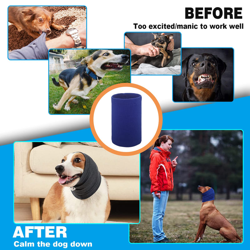 Dog Ear Muffs Noise Protection, 2 Pcs for Dogs, Dog Noise Cancelling Ear Muffs, Quiet Ears for Dogs, Dog Ear Wrap, The Grooming Tool for Calming Dogs(Black and Blue,M) - BeesActive Australia
