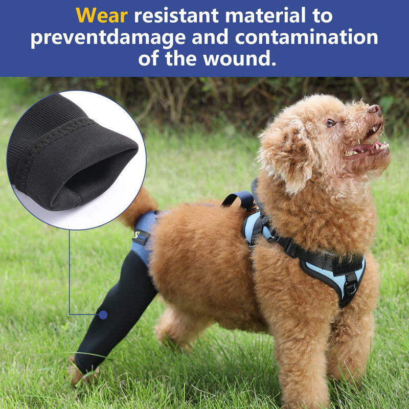 COODEO Dog Recovery Sleeve, Pet Wounds Prevent Licking, Bite, Being Wet and Infected, Abrasion Resistant Dog Recovery Suit, Washable Neoprene 2.5mm Thick and Waterproof, Cone Collar Alternative L - BeesActive Australia