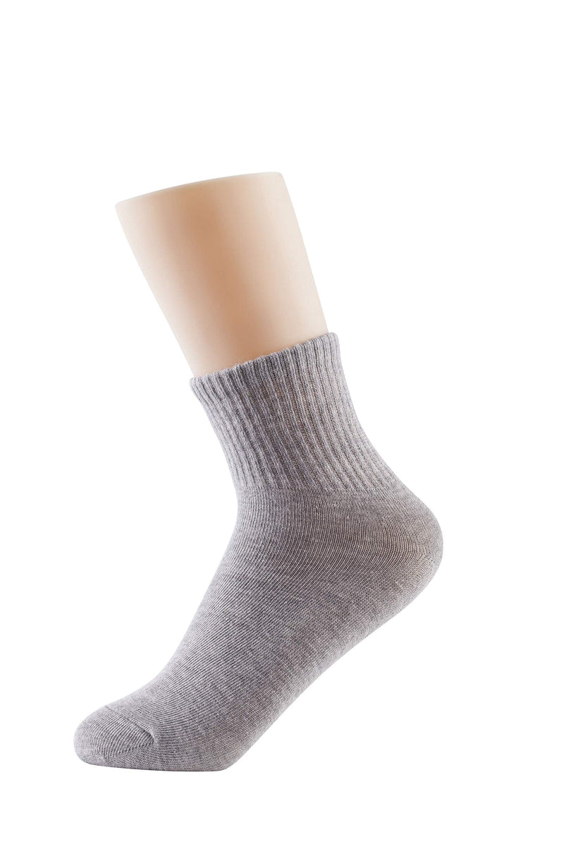 Oohmy Boys Socks 12 Packs Fit for 2-12 Years Old Boys and Girls Cotton Athletic Ankle Socks for Toddler Kids and Big Kids Large Assorted(black+grey) - BeesActive Australia