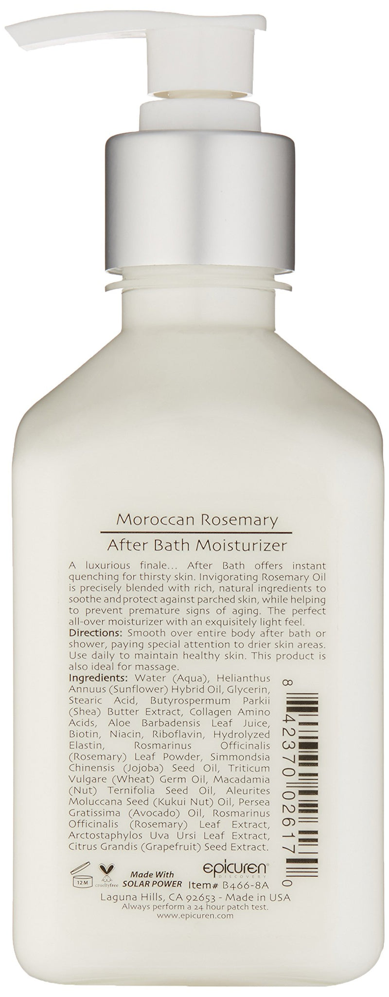 Epicuren After Bath Moisturizer - Moroccan Rosemary (8 oz) - BeesActive Australia