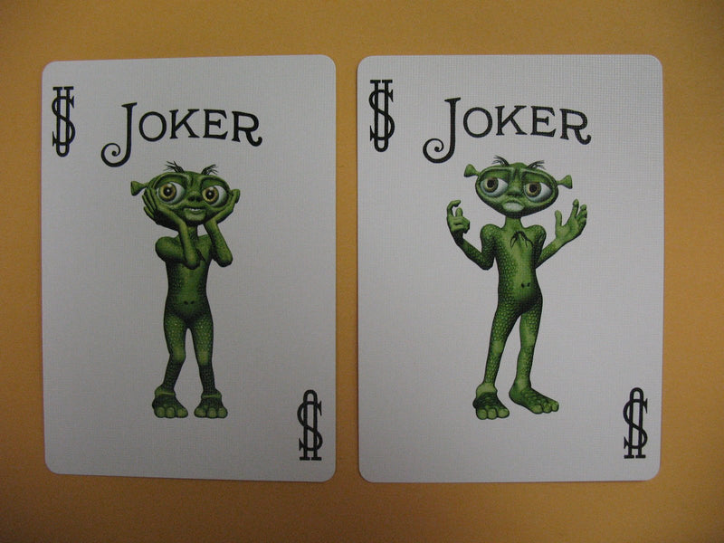 [AUSTRALIA] - Bicycle Green Trace Playing Cards Alien Design 