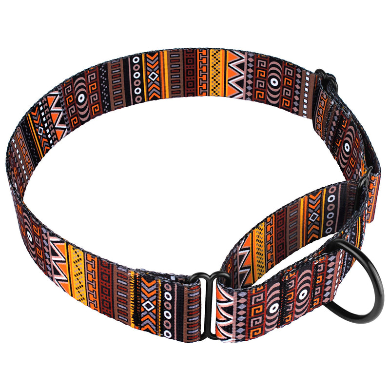 CollarDirect Martingale Collars for Dogs Heavy Duty Tribal Pattern Adjustable Soft Safety Training Nylon Wide Pet Collar Medium Large Pattern 3 XL, Neck Size 19"-24" - BeesActive Australia