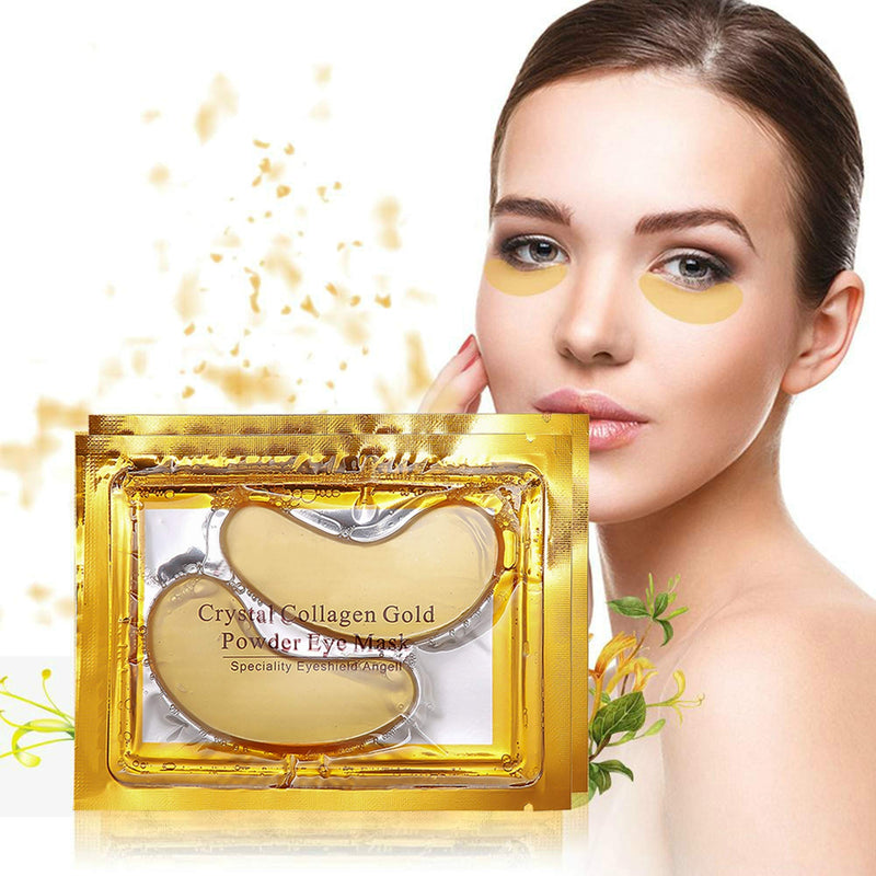 FANICEA 30 Pairs 24K Gold Collagen Under Eye Masks Crystal Eye Patches Gel Moisturizing Anti Aging Hydrating Reducing Puffiness Dark Circles and Wrinkles Eye Pads for Women and Men - BeesActive Australia