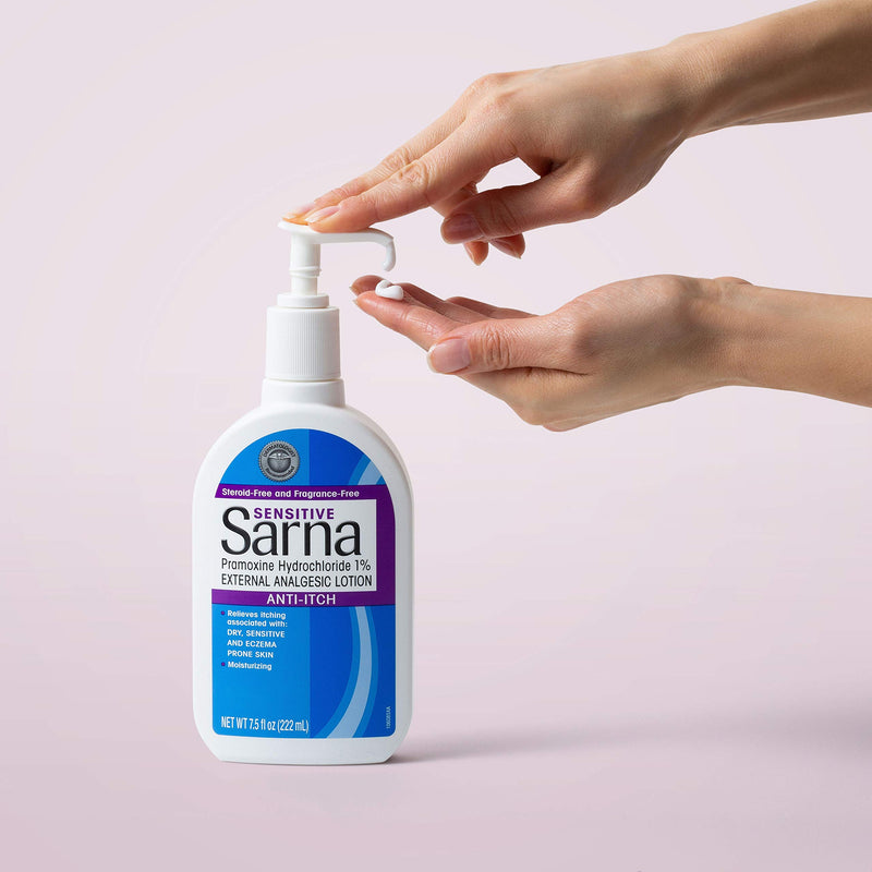 Sarna Sensitive Steroid-Free Anti-Itch Lotion for Dry Irritated Skin, Fragrance Free - 7.5 Fl Oz - BeesActive Australia