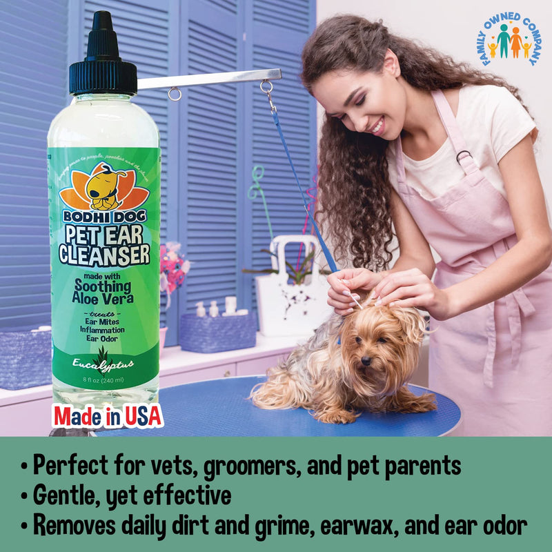 Bodhi Dog Ear Cleaner Solution for Dogs and Cats | Aloe Vera Cleaning Treatment for Infection and Yeast Treatment | Gentle Cleanser for Ears 8oz Aloe Vera - BeesActive Australia