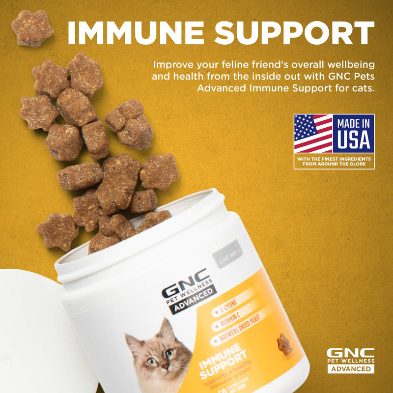 GNC Pets ADVANCED Cat Supplements, Cat Soft Chews, Supplements for Cat Health - Cat Chews for Calming, Joint health, Hairball, Immune Support- Cat Vitamins, Cat Treats, GNC Cat Chew, Cat Medicine - BeesActive Australia