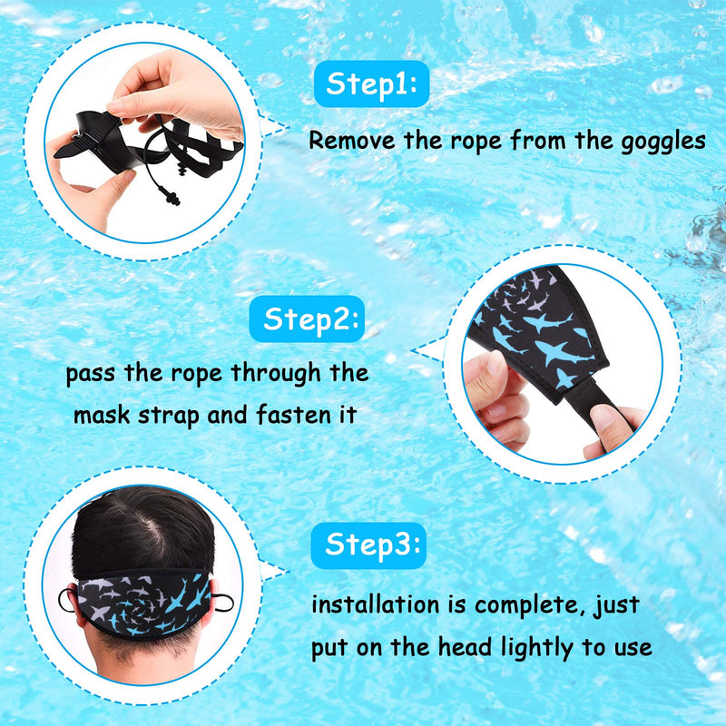3 Pieces Neoprene Dive Strap Cover Neoprene Dive Mask Strap Comfortable and Non-Slip Dive Wrapping Strap for Dive and Snorkel Masks Water Sports - BeesActive Australia