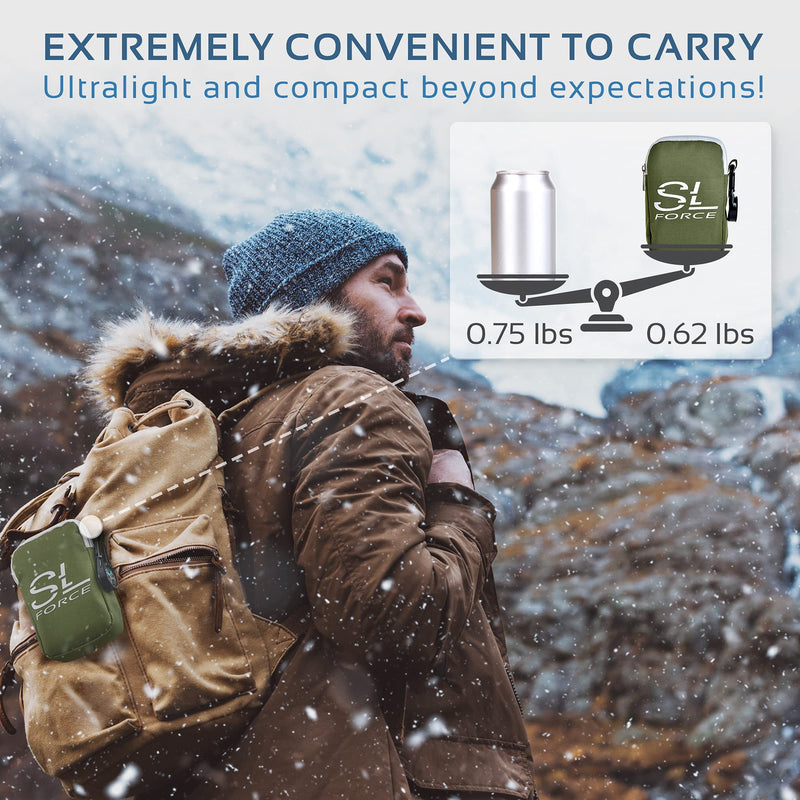 SLFORCE Emergency Blankets for Survival, 4 Pack of Gigantic Space Blanket. Comes with Four Extra-Large Mylar Blankets, Compass, and Zipper Bag. The Best Thermal Space Blankets Survival Heavy Duty. Green - BeesActive Australia