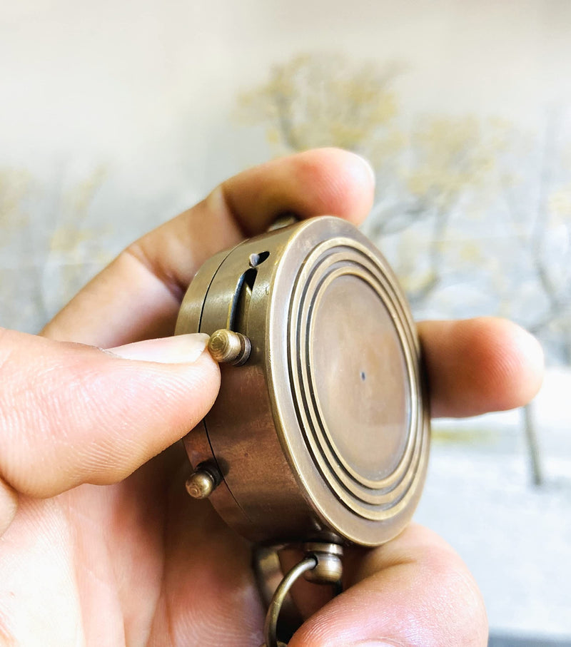 2" Brass [BeStrong ] Engraved Pocket Compass with Case, Brass Nautical Navigational Tool Uses for Traveling, Hiking, Tracking, Showpiece As Home Decor Item Sold by A&U Enterorises - BeesActive Australia