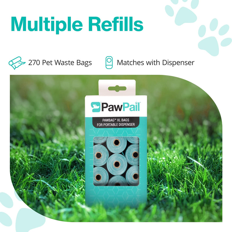 PawPail - Extra Large Poop Bags for Dogs, Scented Dog Poop Bags Refills for Dog Bag Dispenser, Leakproof Dog Waste Bags, Easy-Open Dog Bags for Poop, Fits Most Portable Dog Bag Holder for Leash - BeesActive Australia