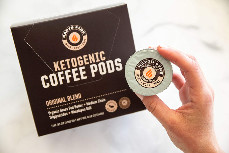 Rapid Fire High Performance Keto Coffee Pods, Supports Energy and Metabolism, Weight Loss, Ketogenic Diet 16 Single Serve K-Cup Pods, Original 16 Count (Pack of 1) - BeesActive Australia
