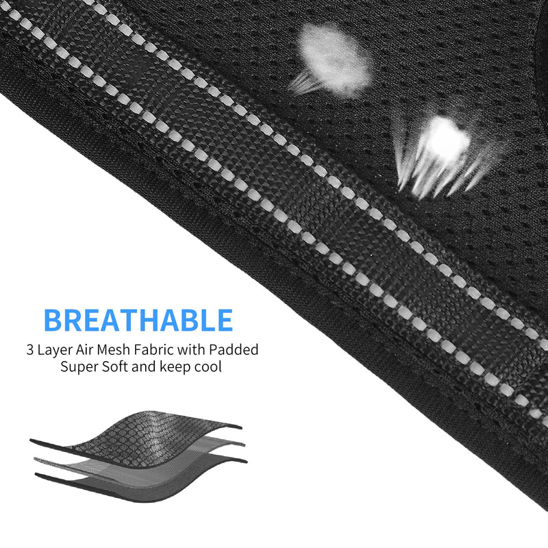Wakytu Breathable Dog Harness Set with Phone Label, Step-in Adjustable Cat Vest Harness with Leash and Dog Poop Bag Holder, Reflective Dog Vest Harness, Pet Harness for Small Cats up to Large Dogs XS (Chest: 8.5 - 10.5" * Only Kitten) 1.0 Black-No Pull - BeesActive Australia