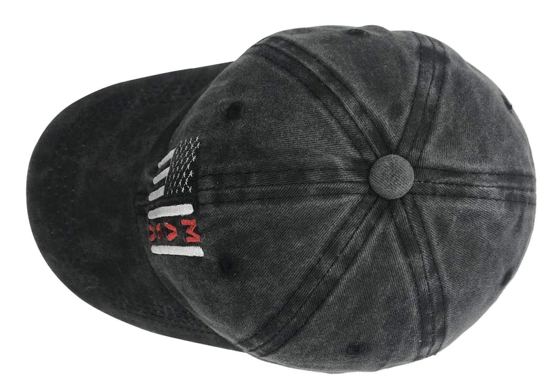 Unisex Make America Great Again MAGA Vintage Adjustable Baseball Cap Denim Dad Hat Embroidered Black One Size - BeesActive Australia