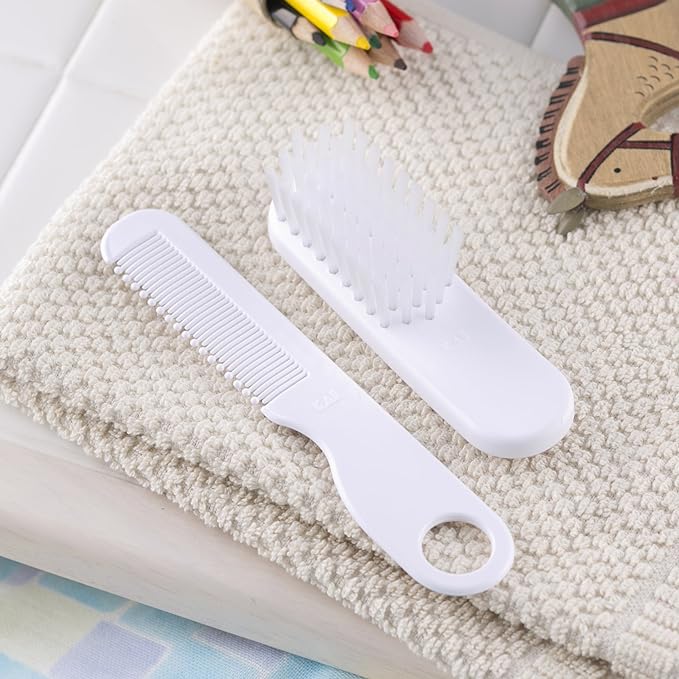 Kai Baby Hair Set, The brush is made of soft nylon bristles, and the comb has a gentle spherical finish - BeesActive Australia