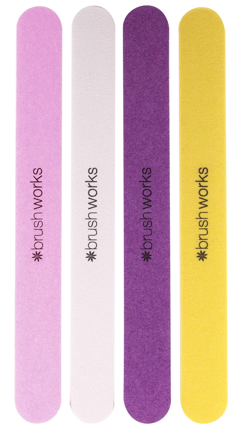 Brushworks Coloured Nail Files - 4 Pack - BeesActive Australia