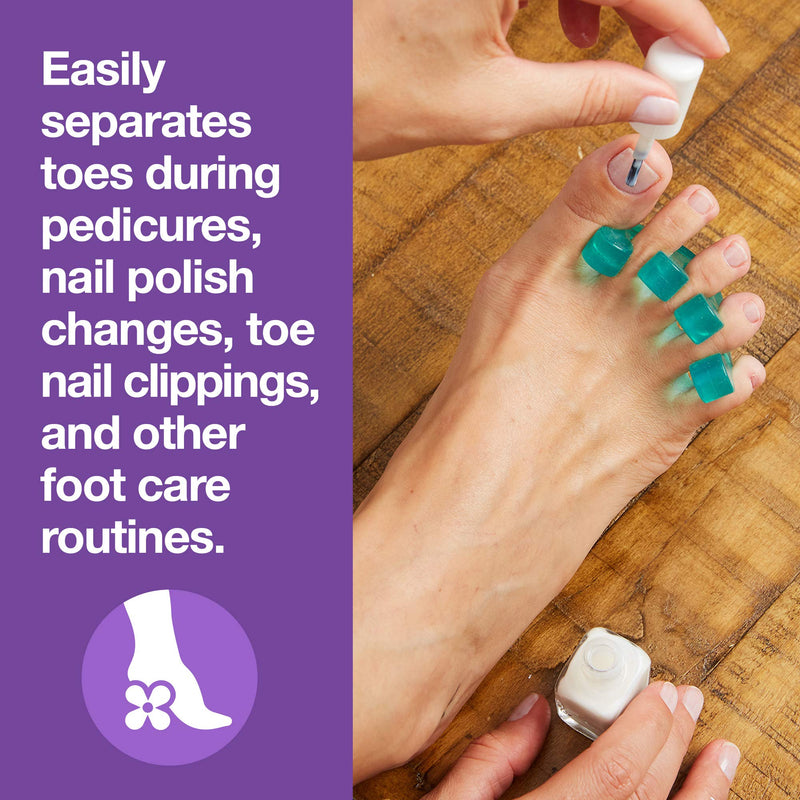 ZenToes Gel Toe Separators for Pedicure, Nail Polish, Toenail Trimming - Set of 2 Toe Spacers (Green) Green - BeesActive Australia