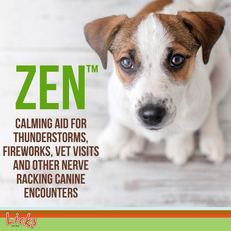 Licks Pill Free Zen Small Breed Dog Calming Aid - Zen Calming Aid Supplements for Aggressive Behavior & Nervousness - Calming Dog & Puppy Treats for Stress Relief & Dog Health - Gel Packets 30 Count (Pack of 1) - BeesActive Australia