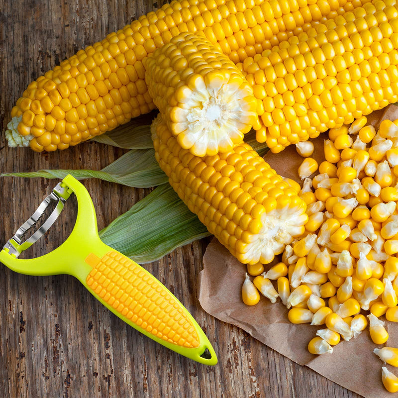 13 Pieces Corn Peeler Cob Corn Remover Corn Zipper Corn Silk Remover Corn Cob Holders Pins for Home Kitchen Restaurant Use - BeesActive Australia