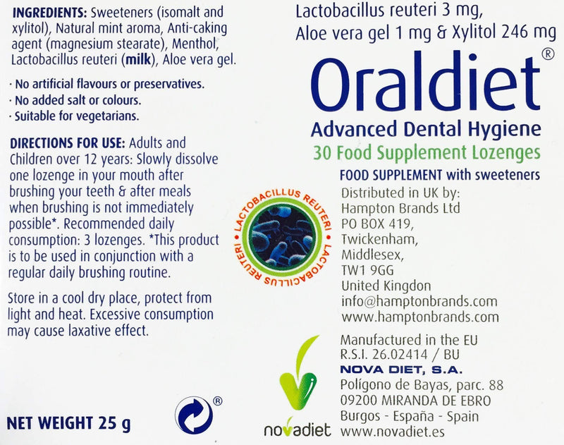 Oraldiet probiotics Advanced Dental Hygiene: Dental Probiotics with Lactobacillus Reuteri for Healthier Gums and Fresh Breath (Pack of 3) - BeesActive Australia
