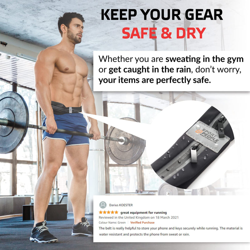 sport2people Running Belt for Men & Women, Phone Holder for Running, Reflective Running Gear, Running Fanny Pack for Women & Men, Cell Phone Holder, Running Waist Packs, Money Belt, Travel belt (Cyber Yellow) Cyber Yellow - BeesActive Australia