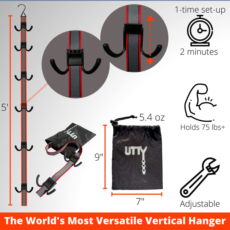 UTTy - Multipurpose Portable Equipment Drying Rack & Gear Organizer with Adjustable Hooks for Home, Travel & Outdoor Use - BeesActive Australia