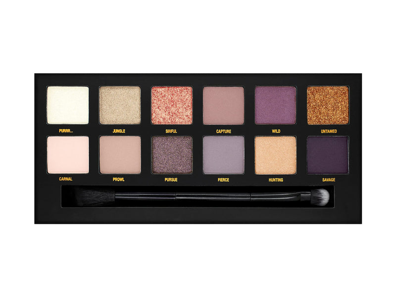 W7 Wild Eyes Eyeshadow Palette - 14 Natural, Purple Smoke Colors - Flawless Long-Lasting Makeup - BeesActive Australia