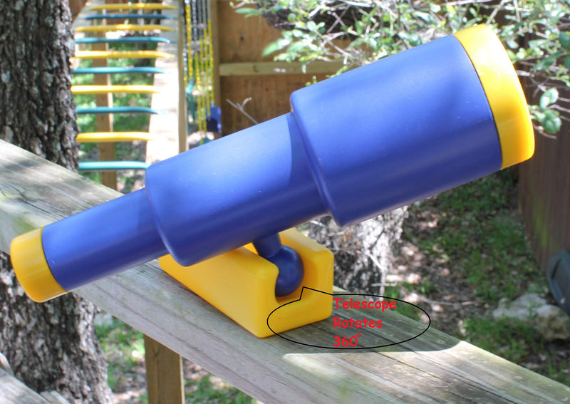 Jungle Gym Kingdom Playground Accessories - Blue Pirate Ship Telescope for Kids - Plastic Accressory for Outdoor Playhouse, Playset, Backyard Swing Set - Replacement Parts for Treehouse - BeesActive Australia