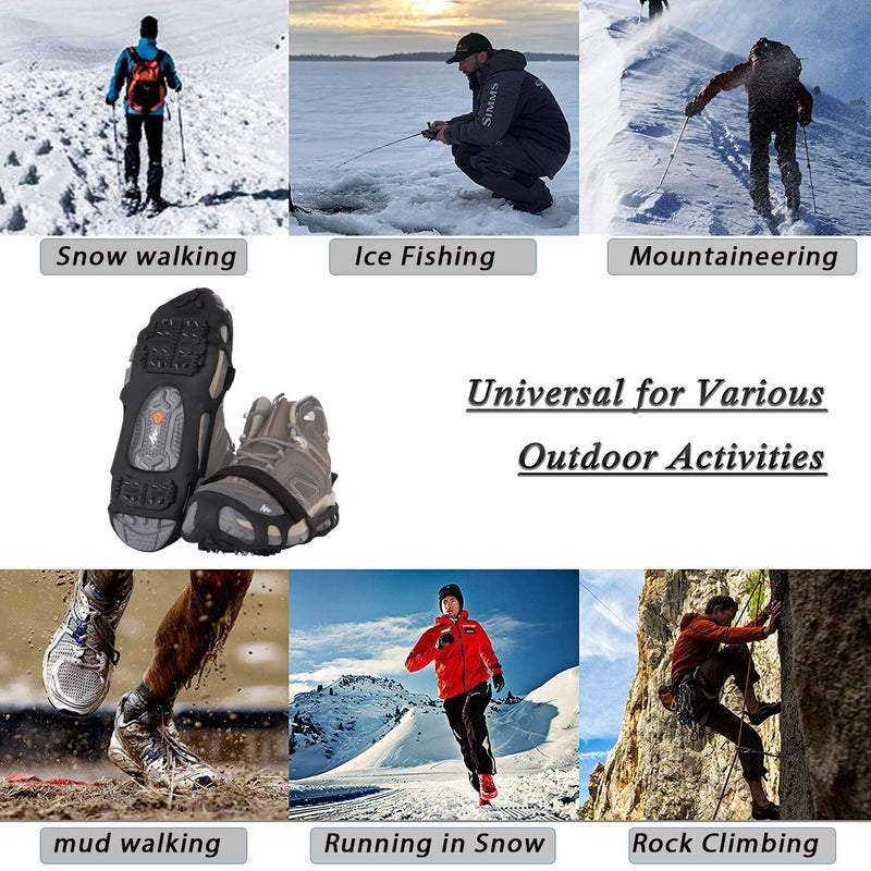 Walk Traction Ice Snow Cleats for Shoes Boots,Non-Slip Crampons Ice Snow Grippers Spikes Winter Traction Cleats for Walking Hiking on Snow and Ice Men Women Medium - BeesActive Australia