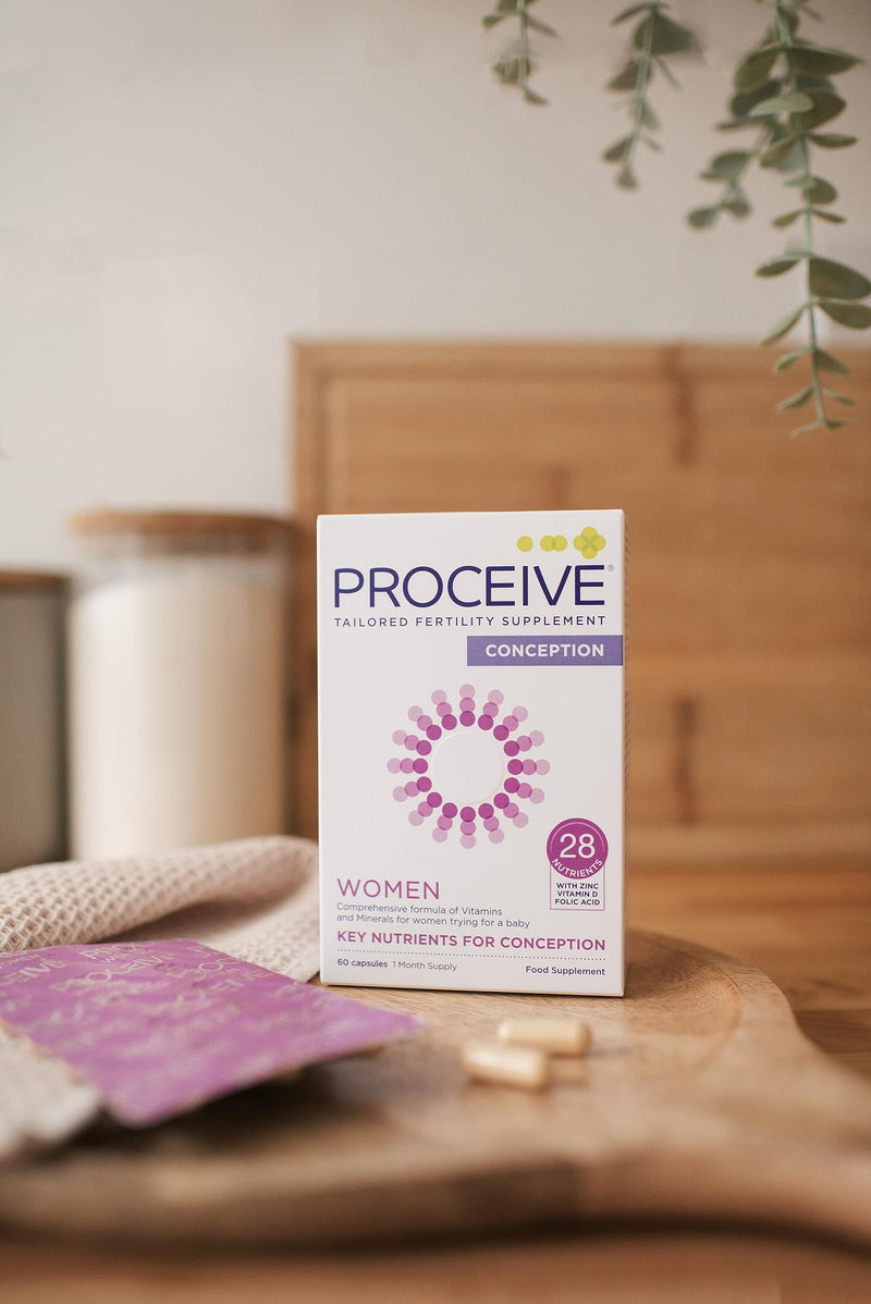 Proceive� Women Fertility Supplement for Conception - Pregnancy Vitamins for Women Trying to Conceive - Zinc, Folic Acid, Vitamin D - 60 Capsules (1 Month Supply) - Vegetarian Women - 60 capsules - BeesActive Australia