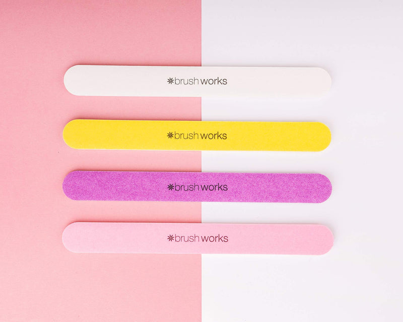 Brushworks Coloured Nail Files - 4 Pack - BeesActive Australia