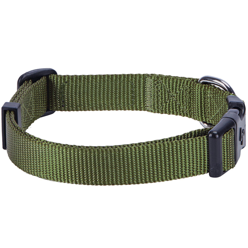 Blueberry Pet Essentials 20+ Colors Classic Dog Collars Small (Pack of 1) Military Green - BeesActive Australia
