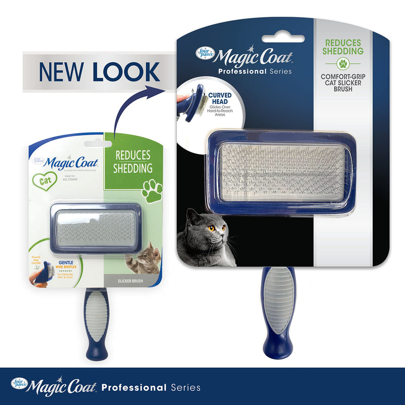 Four Paws Magic Coat Professional Series Comfort-Grip Cat Slicker Brush - BeesActive Australia