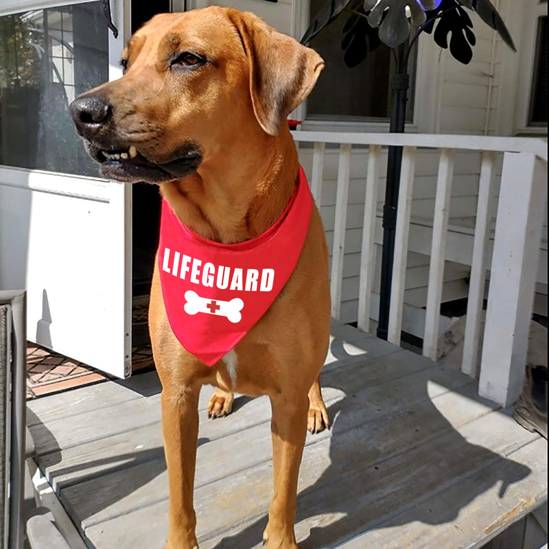 family Kitchen Funny Cute Lifeguard Pet Dog Cat Bandana Scarf for Puppy Dog Beach Pool Accessories Bandana - BeesActive Australia