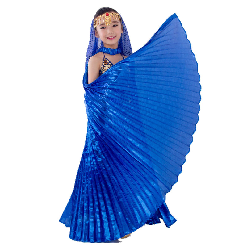 [AUSTRALIA] - MUNAFIE Halloween Costumes Belly Dance Isis Wings for Children Kids (Wings with Sitck and Bag, Royal Blue) 