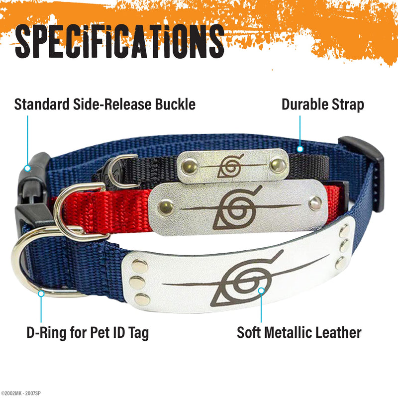 Naruto Dog Collar for Large Dogs, Medium, XS/Small Puppy Collars - Parent Rogue - Black Large (18" - 26") - BeesActive Australia